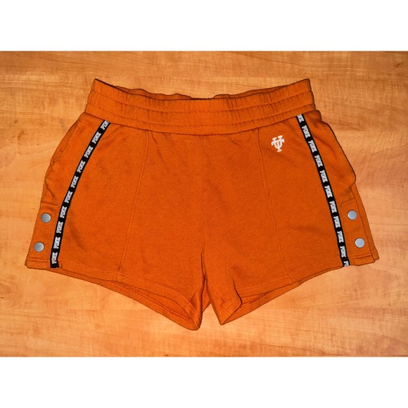PINK Victoria's Secret Pants - Victoria's Secret PINK 5th & Ocean Orange Logo Tape Snap Button Shorts XS‎